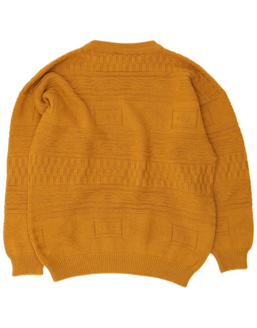 Vintage męski sweter z golfem IT 48/50 średni żółty