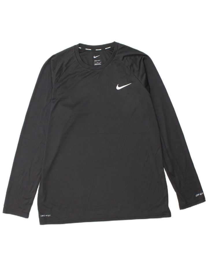 Męska koszulka NIKE Dri Fit z długim rękawem, duża, czarna
