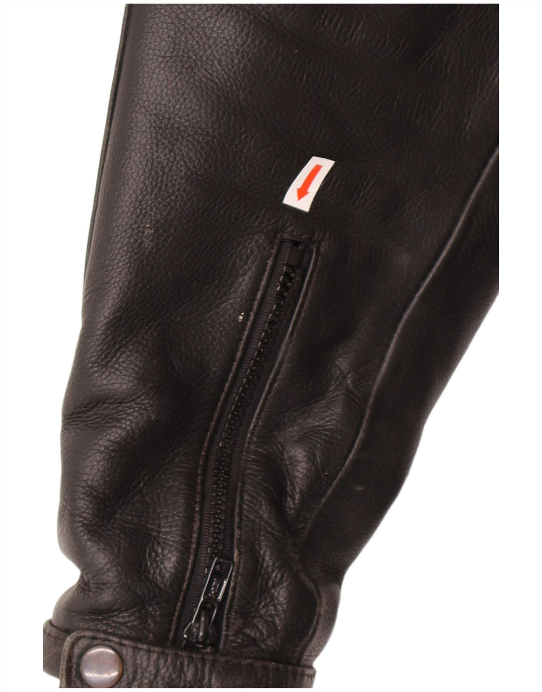 Męska skórzana kurtka racer VINTAGE UK 46 3XL czarna skóra