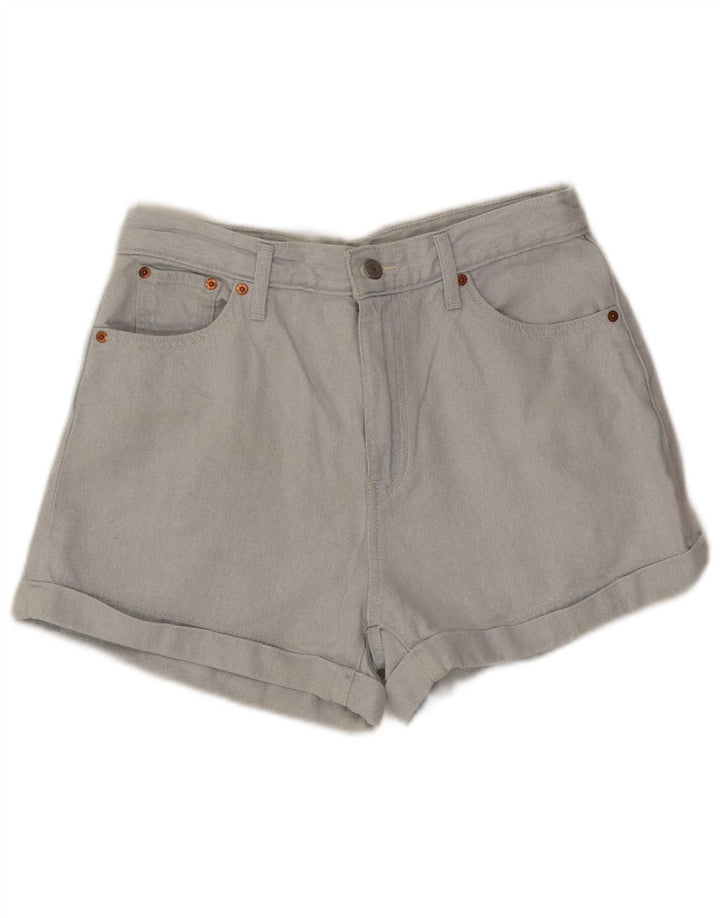 Damskie spodenki dżinsowe Levi's Mom z wysokim stanem W29 Średni niebieski, bawełniany