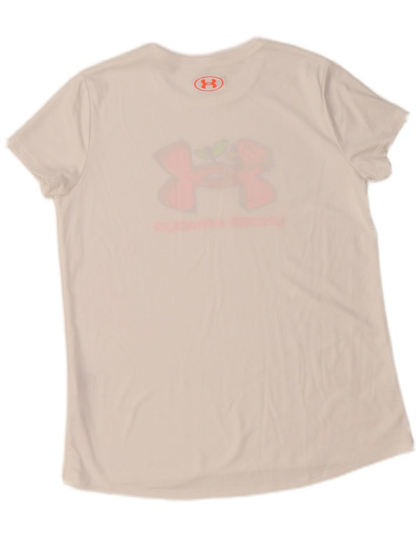 Dziewczęca koszulka z grafiką Under Armour 13-14 lat XL, biały poliester