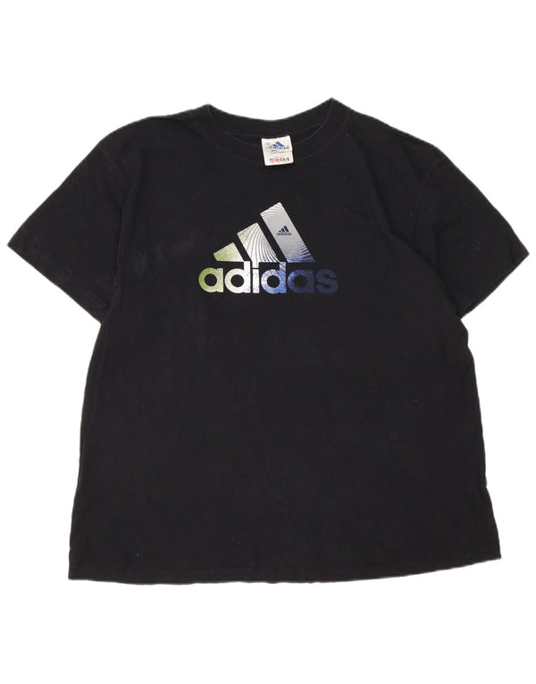 Męska koszulka graficzna Adidas Top Medium Black Cotton Sports