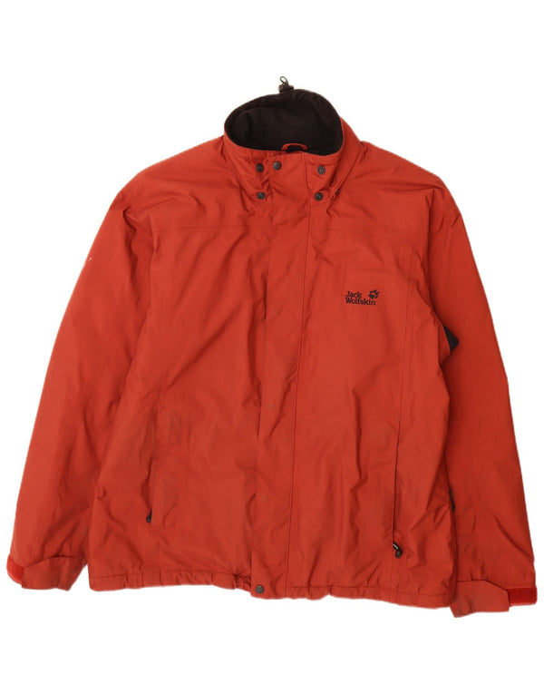 Męska kurtka wiatrówka Jack Wolfskin UK 40/42, duży czerwony blok kolorów