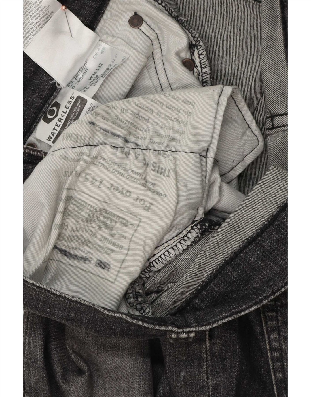 Męskie jeansy Levi's W36 L32 Szara bawełna