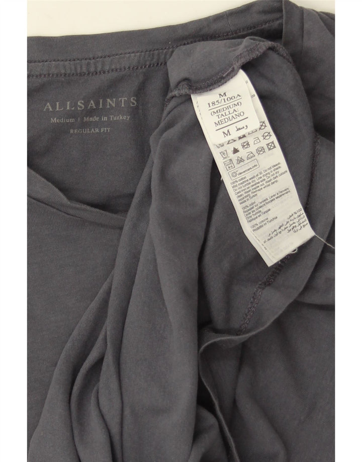 T-shirt męski All Saints o regularnym kroju, średnioszary, bawełniany