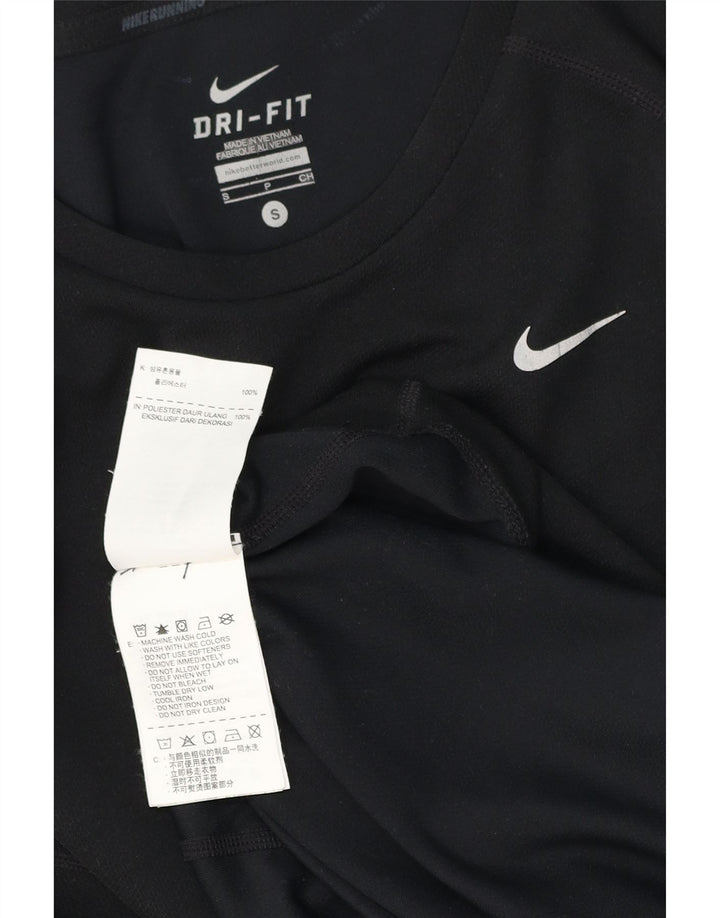 Męski T-shirt NIKE Dri Fit, mały, czarny poliester