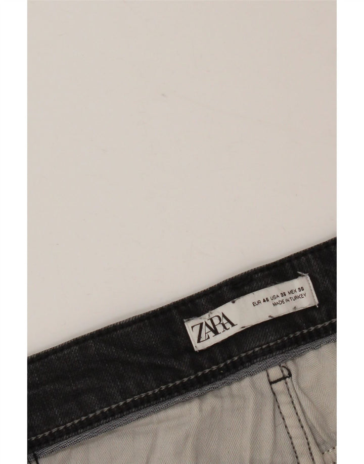 Męskie jeansy slim fit Zara EU 46 XL W36 L30 czarne