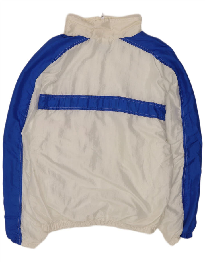 Męska kurtka dresowa A.G. Spalding & Bros XL, biały nylon z blokami kolorów