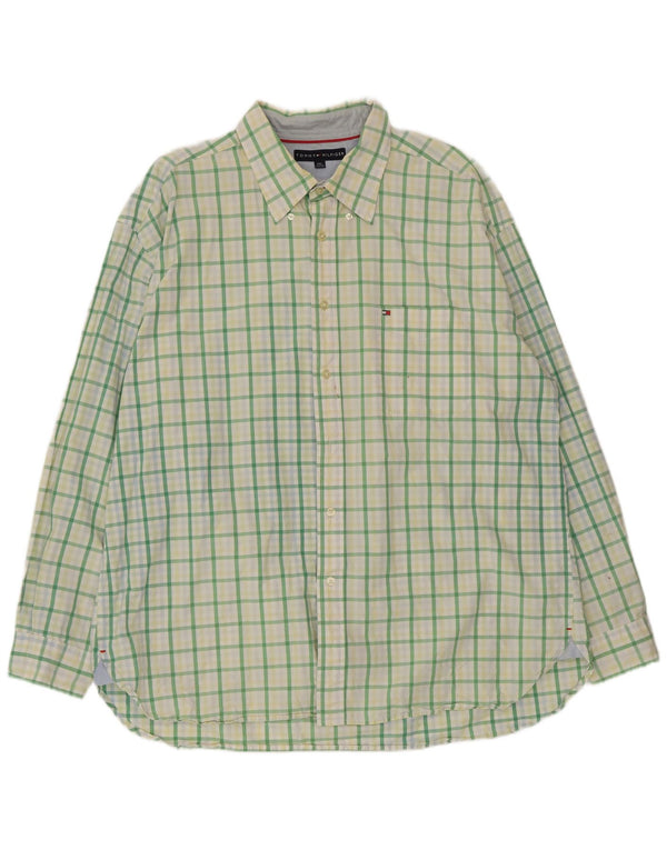 Koszula męska Tommy Hilfiger 2XL, bawełniana w zieloną kratkę