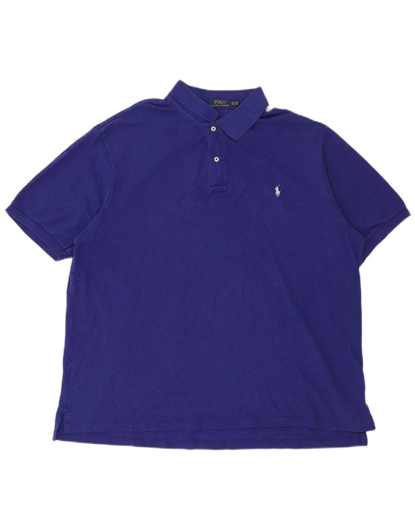 Męska koszulka polo Polo Ralph Lauren 2XL niebieska bawełna