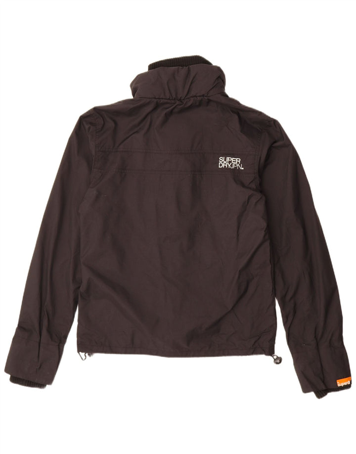 Męska kurtka przeciwdeszczowa Superdry Graphic UK 36 Small Black Nylon
