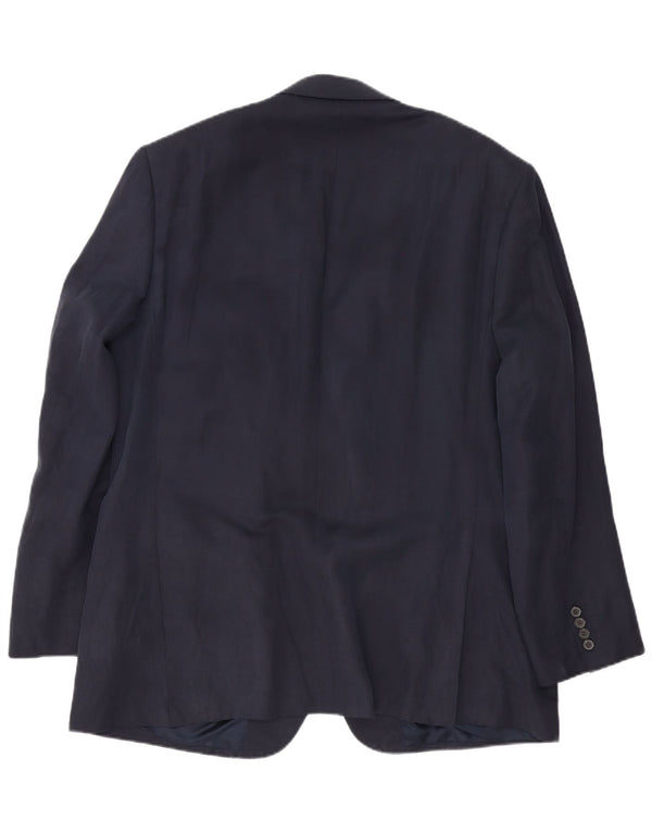 Marks & Spencer Męska marynarka zapinana na 2 guziki, UK 46 XL, granatowo-jedwabna
