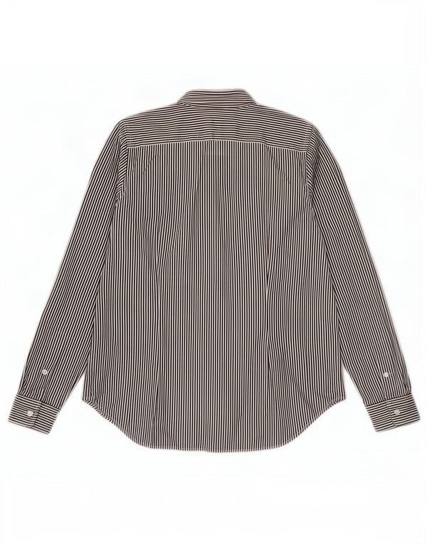 Damska koszula slim fit Ralph Lauren US 14 XL, brązowa, bawełniana w prążki