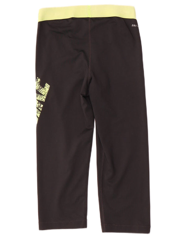 Damskie legginsy Nike Dri Fit Capri Graphic UK 14, średni czarny poliester