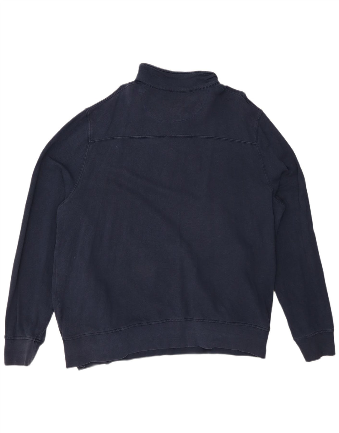 WHITE STUFF Męski sweter polo z dekoltem w serek 2XL Granatowy, bawełniany