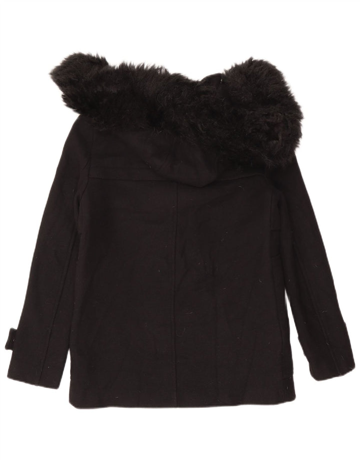 Damska kurtka z kapturem Zara UK 12 Medium Black Wool