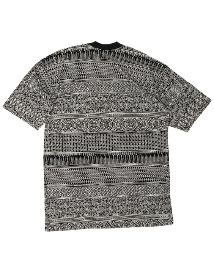 T-shirt męski Kenzo z abstrakcyjnym wzorem, 2XL, szary, geometryczny, bawełniany projektant