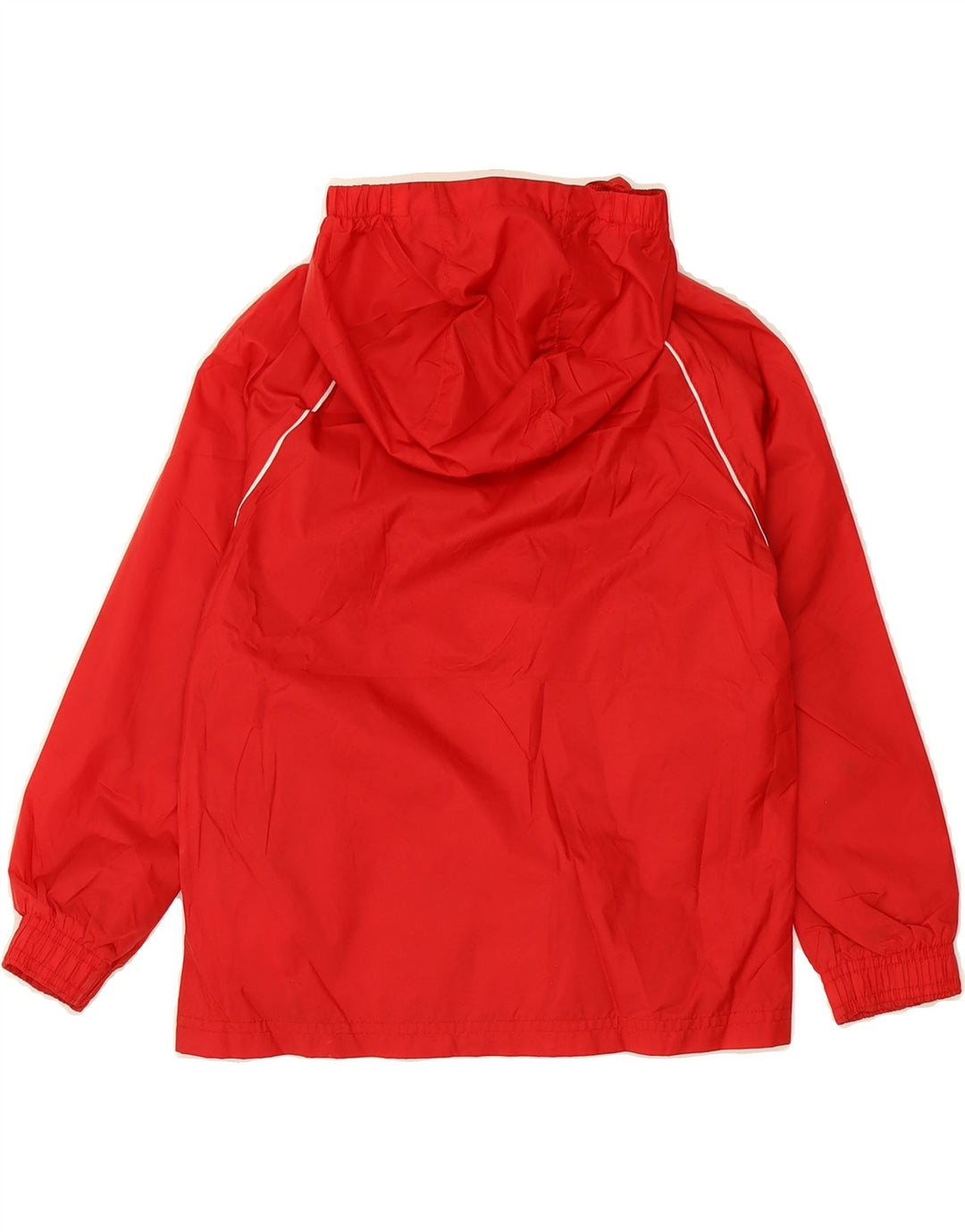 ADIDAS Boys Hooded Rain Jacket 5-6 Years Red Nylon Vintage Adidas and Second-Hand Adidas from Messina Hembry 