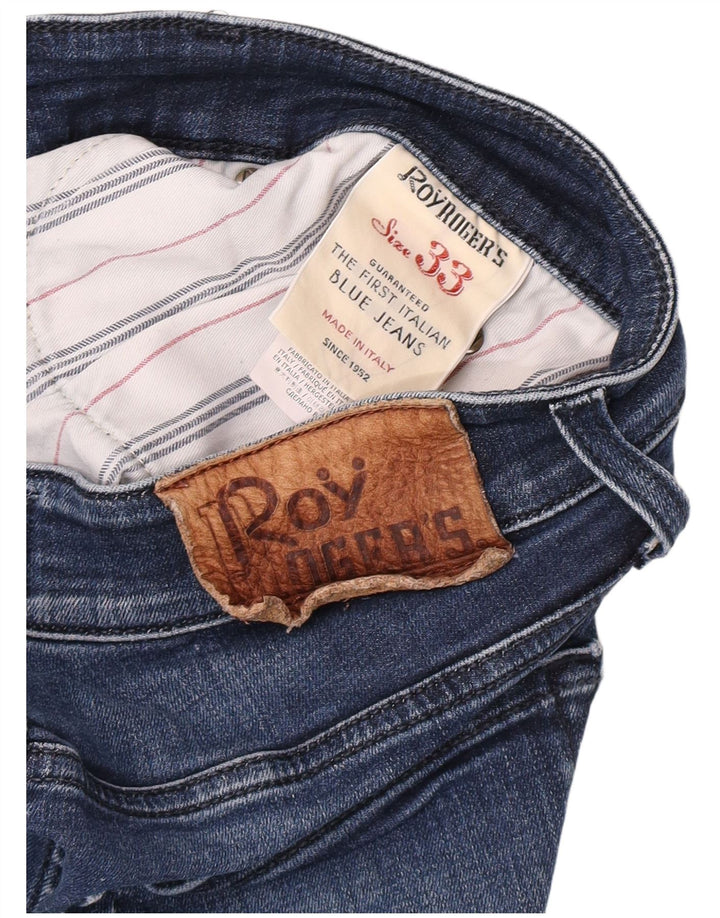 Męskie dżinsy Roy Rogers W33 L28 Granatowa bawełna