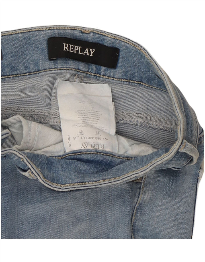Jeansy damskie REPLAY W27 L27 Niebieskie bawełniane