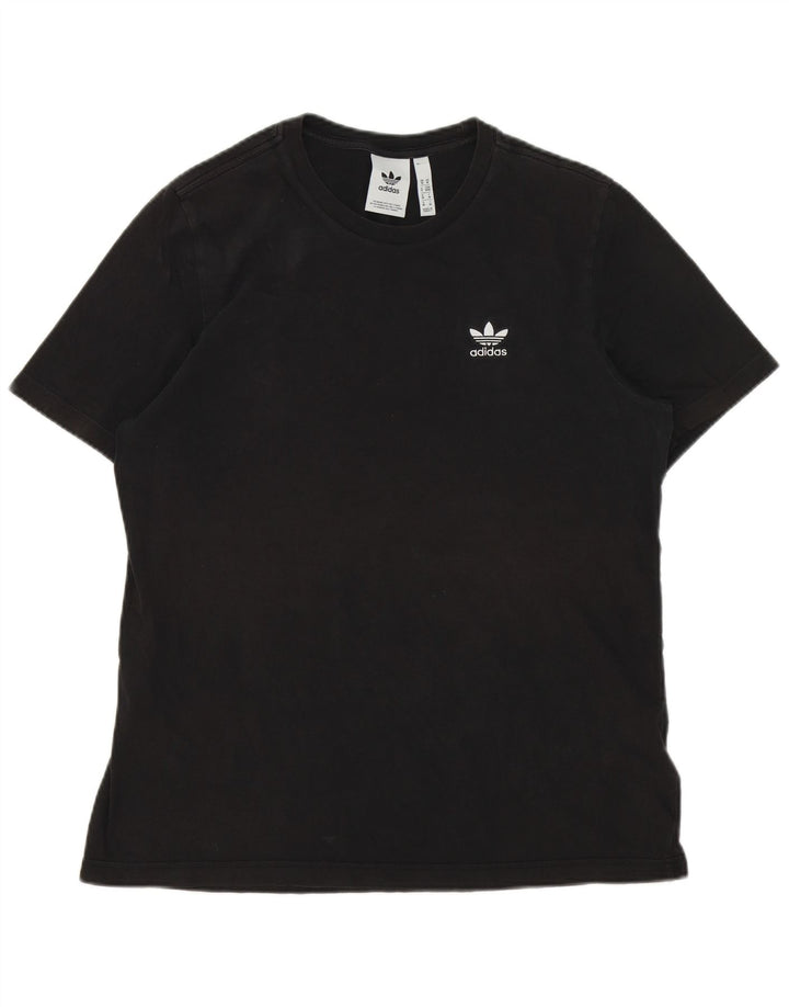 T-shirt męski ADIDAS Top, średni czarny, bawełniany