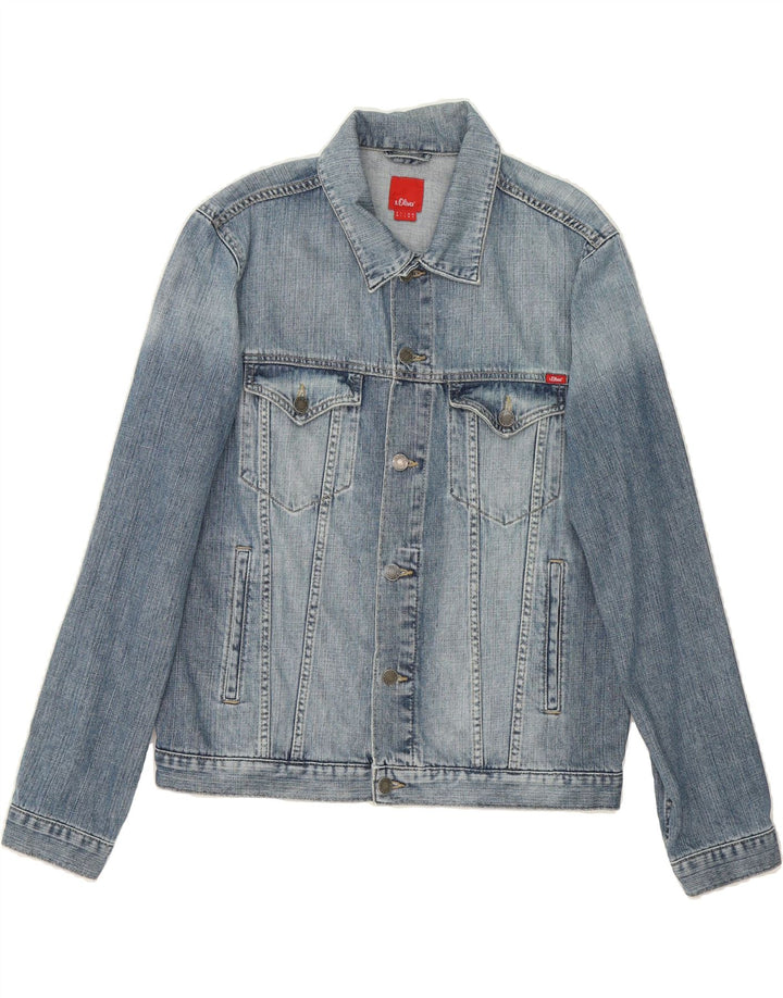 S.OLIVER Mens Denim Jacket UK 38 Medium Blue Cotton Vintage S.Oliver and Second-Hand S.Oliver from Messina Hembry 