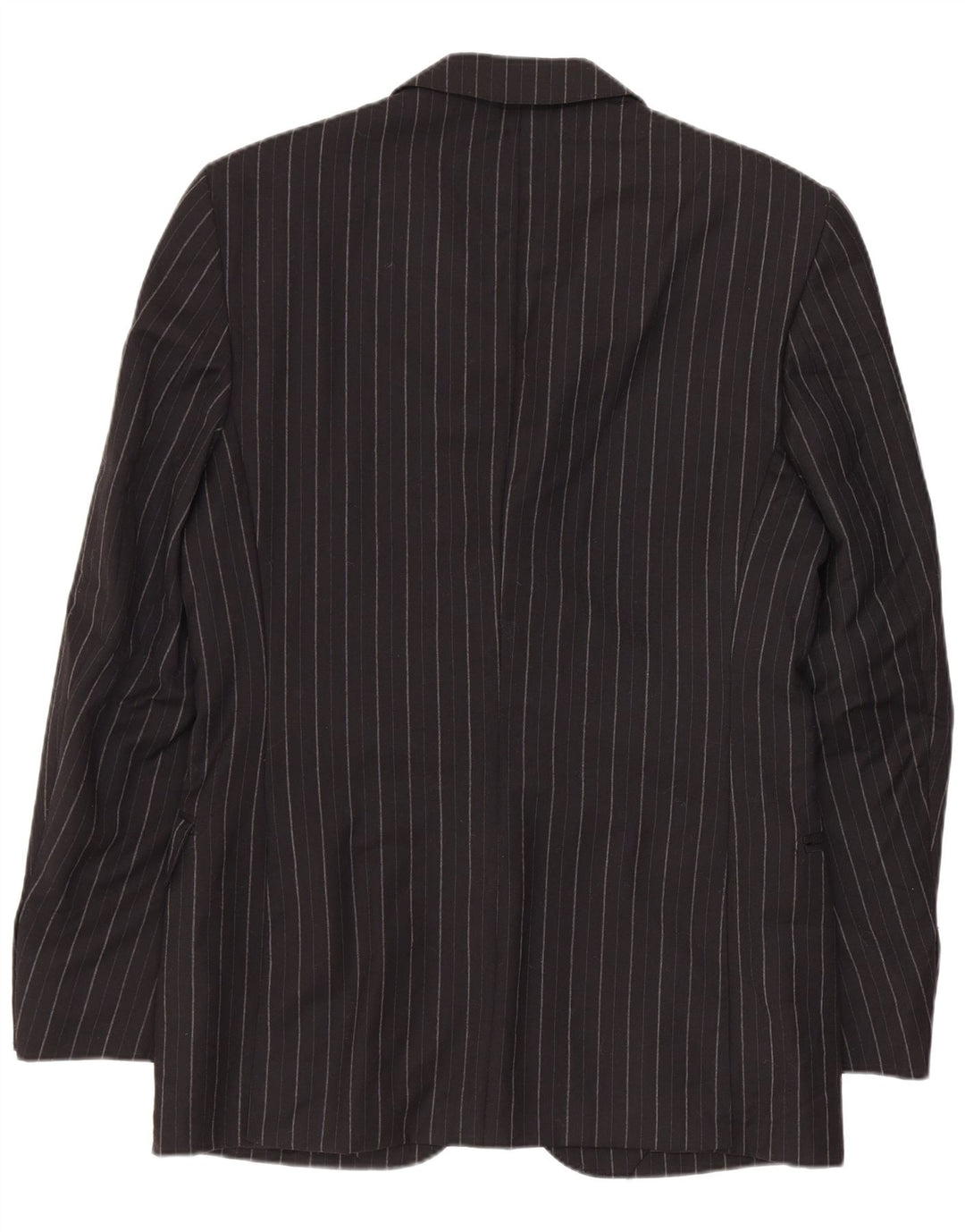 Zara Męska marynarka zapinana na 2 guziki EU 46 Mała czarna wełniana w prążki