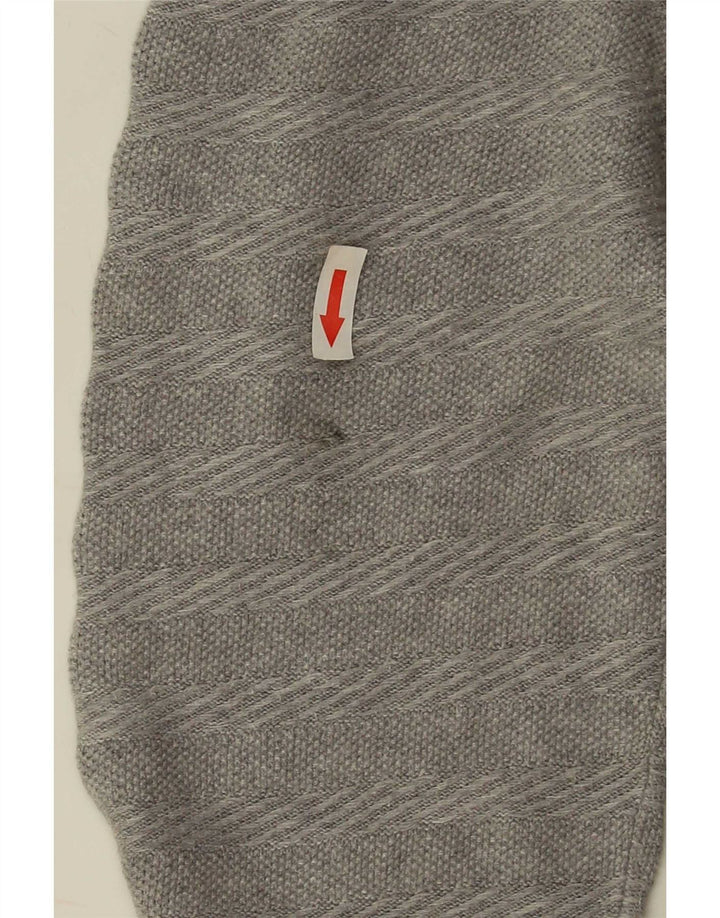 Męski sweter zapinany na guziki Massimo Dutti XL, bawełniany w szare paski