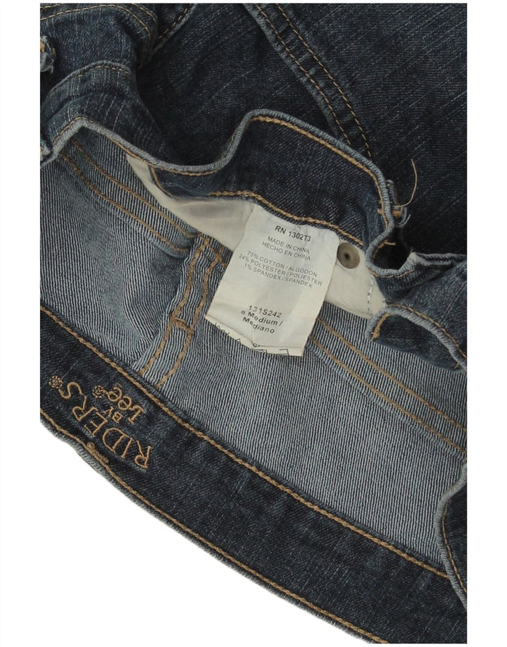 Damskie jeansy Capri LEE Riders US 8 Medium W30 L18 Niebieska bawełna