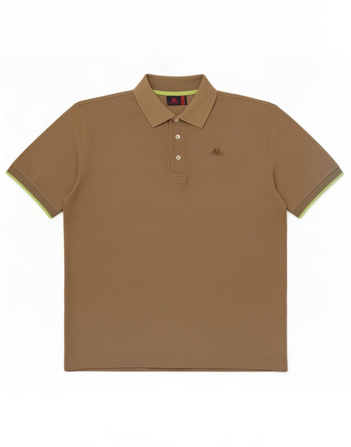 Męska koszulka polo Kappa, duża, bawełniana khaki