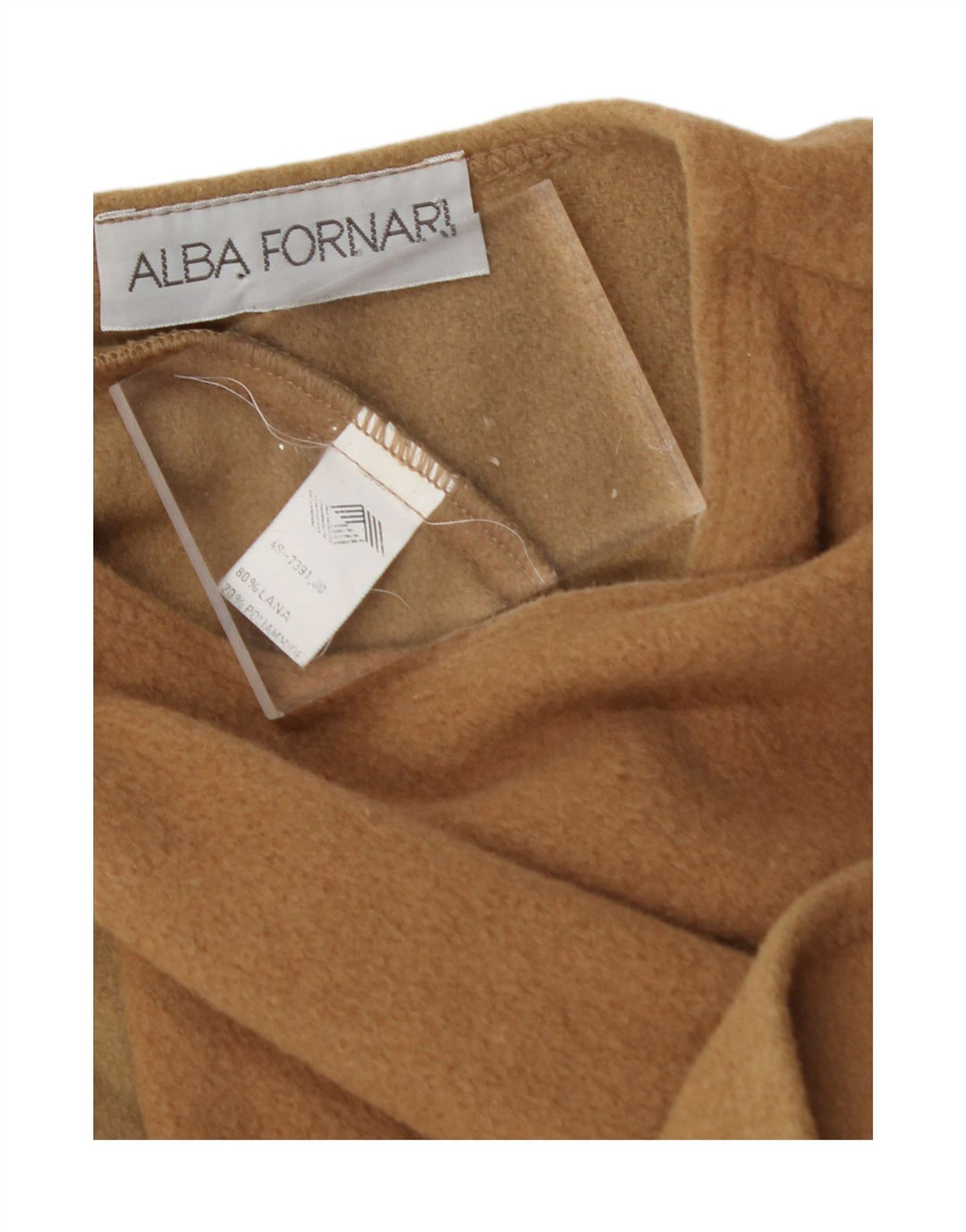 ALBA FORNARI Womens Poncho Coat One Size Beige Wool Vintage Alba Fornari and Second-Hand Alba Fornari from Messina Hembry 