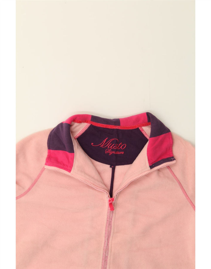 MUSTO Womens Fleece Jacket UK 16 Large Pink Polyester Vintage Musto and Second-Hand Musto from Messina Hembry 