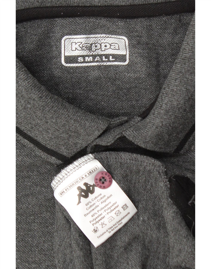 Męska koszulka polo Kappa, mała, szara, bawełniana
