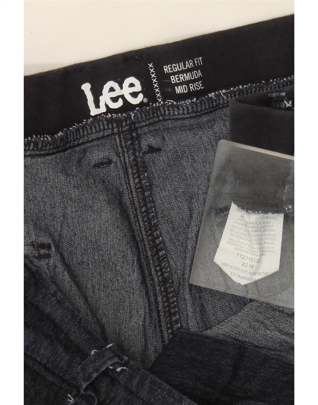 Damskie spodenki jeansowe LEE Bermudy ze średnim stanem US 22 3XL W40 granatowe