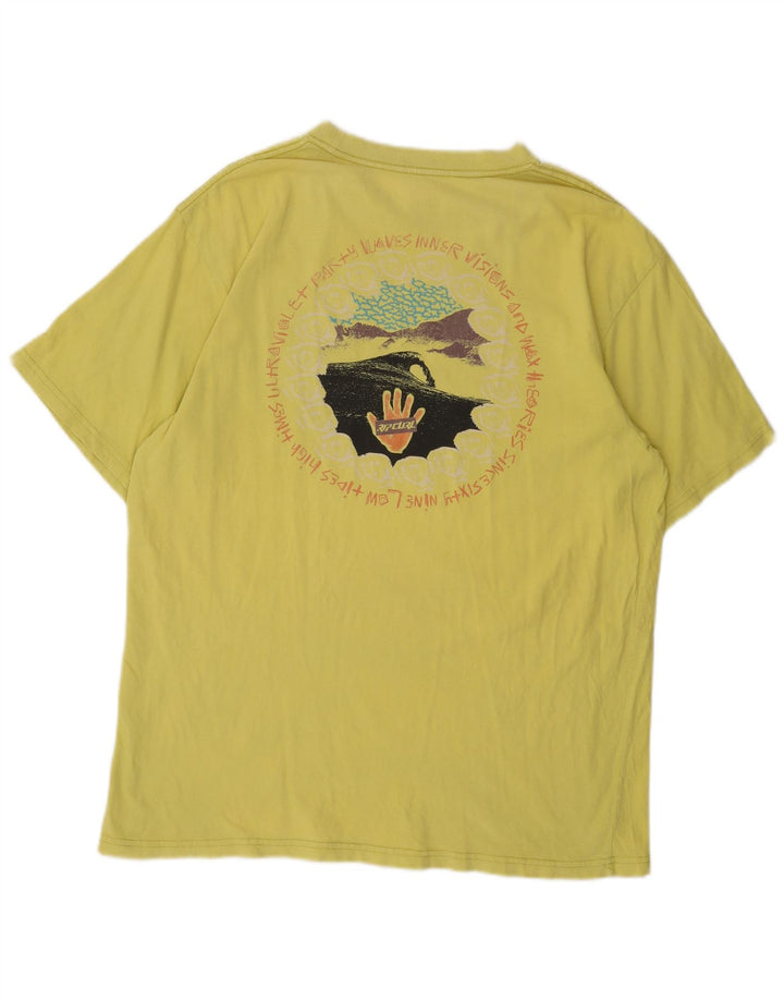 Męski T-shirt Rip Curl z grafiką, duży, żółty