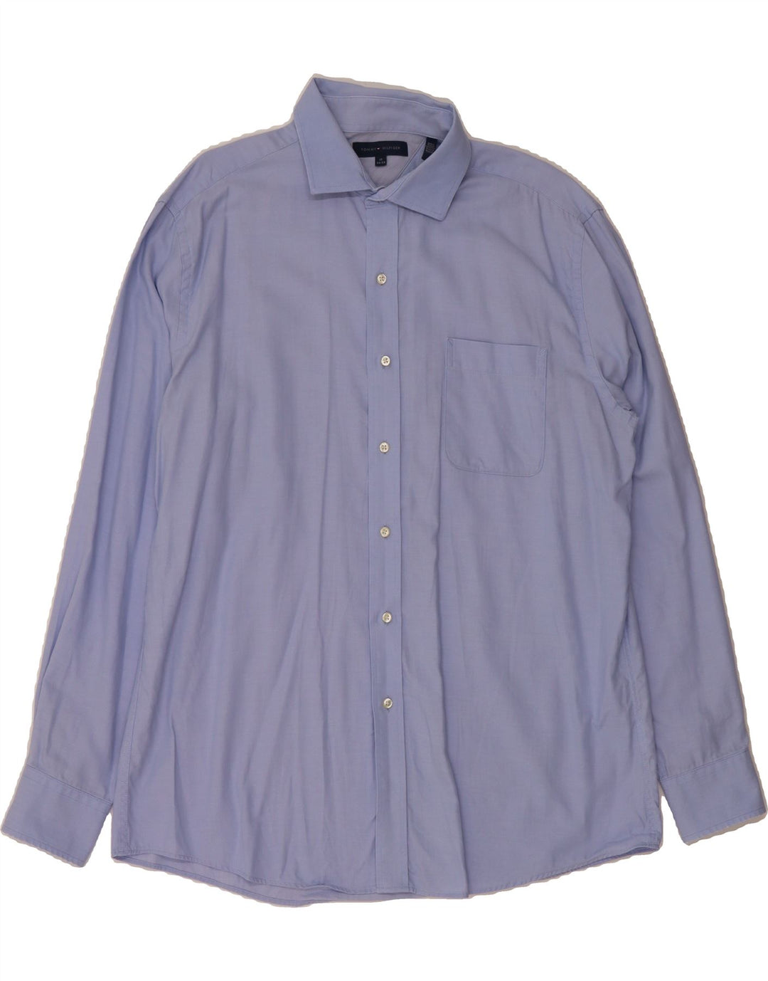 TOMMY HILFIGER Mens Shirt Size 17 XL Blue Cotton Vintage Tommy Hilfiger and Second-Hand Tommy Hilfiger from Messina Hembry 
