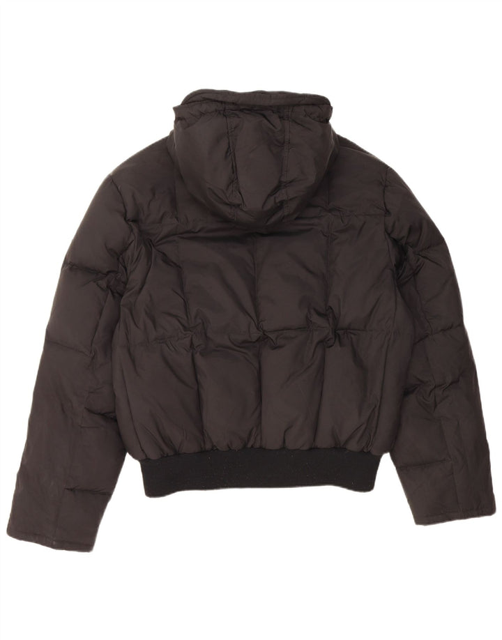 Damska ocieplana kurtka z kapturem Iceport UK 40, duża, czarna, poliamidowa