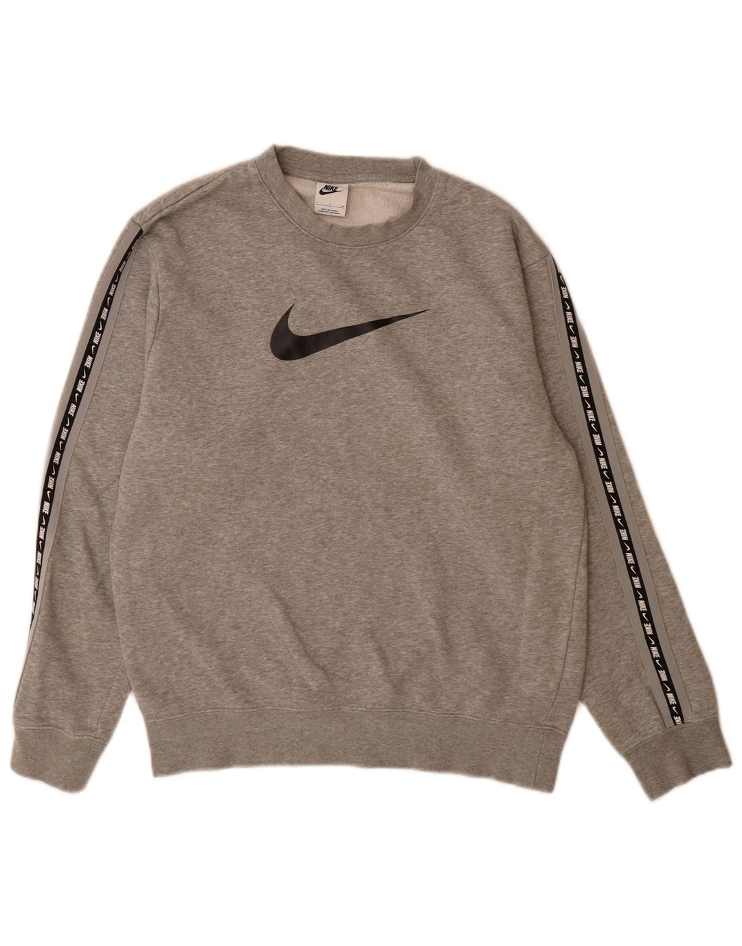 Męska bluza z grafiką Nike, mała, szara, nakrapiana bawełna