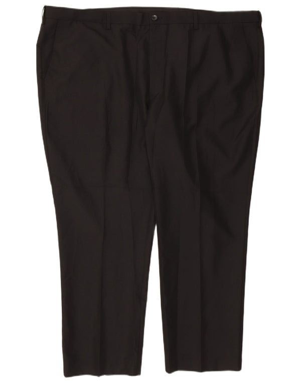 Marks & Spencer Mens Regular Fit Chino Trousers W50 L29 Black Polyester