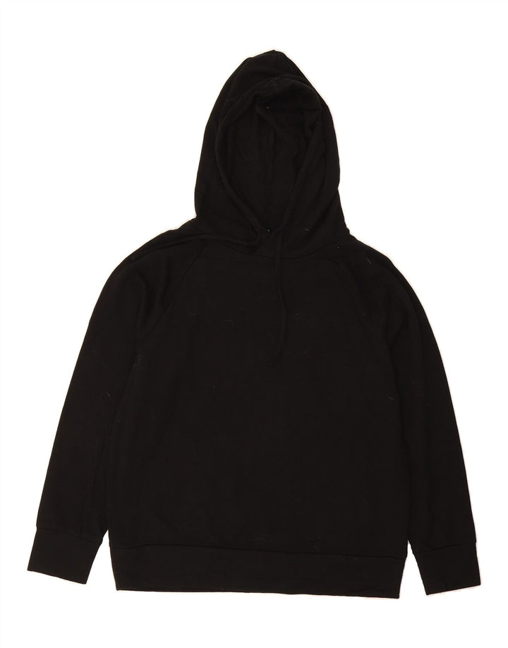 EDDIE BAUER Womens Hoodie Jumper UK 14 Medium Black Polyester Vintage Eddie Bauer and Second-Hand Eddie Bauer from Messina Hembry 