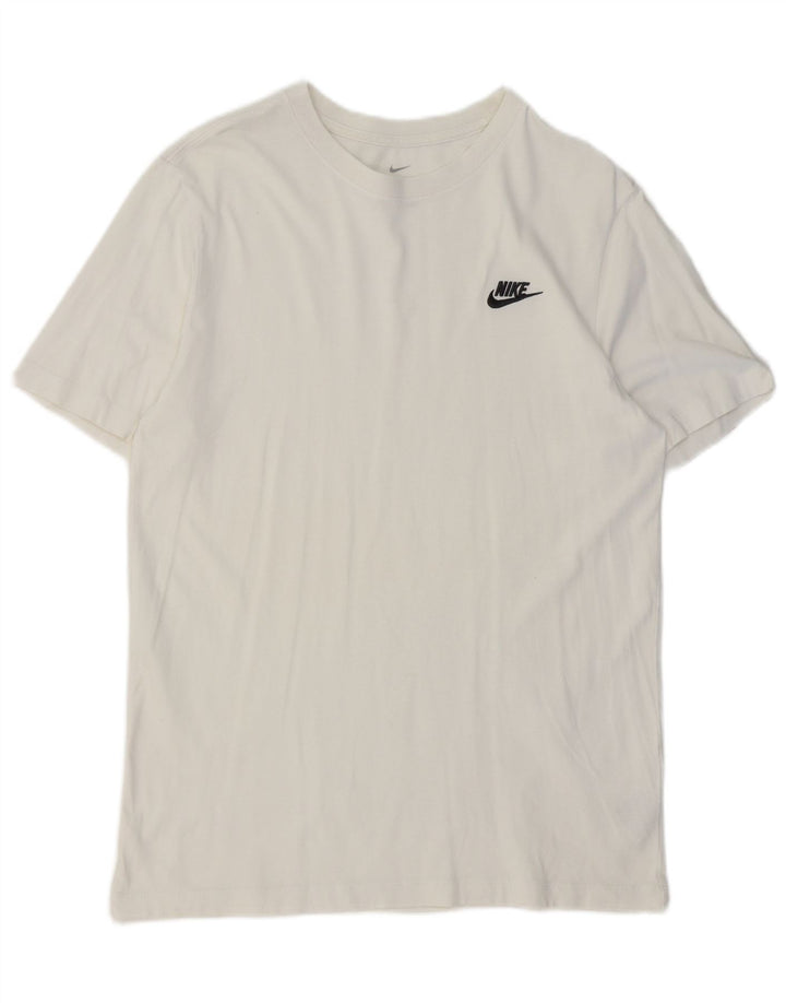 T-shirt męski Nike, średni, biały, bawełniany