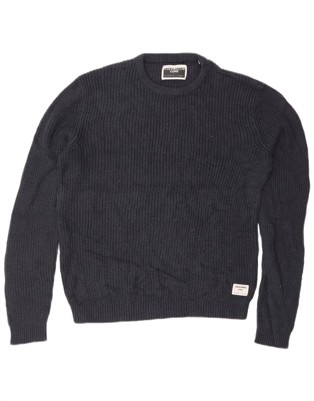 Męski sweter Jack & Jones z okrągłym dekoltem, średni granatowy akryl