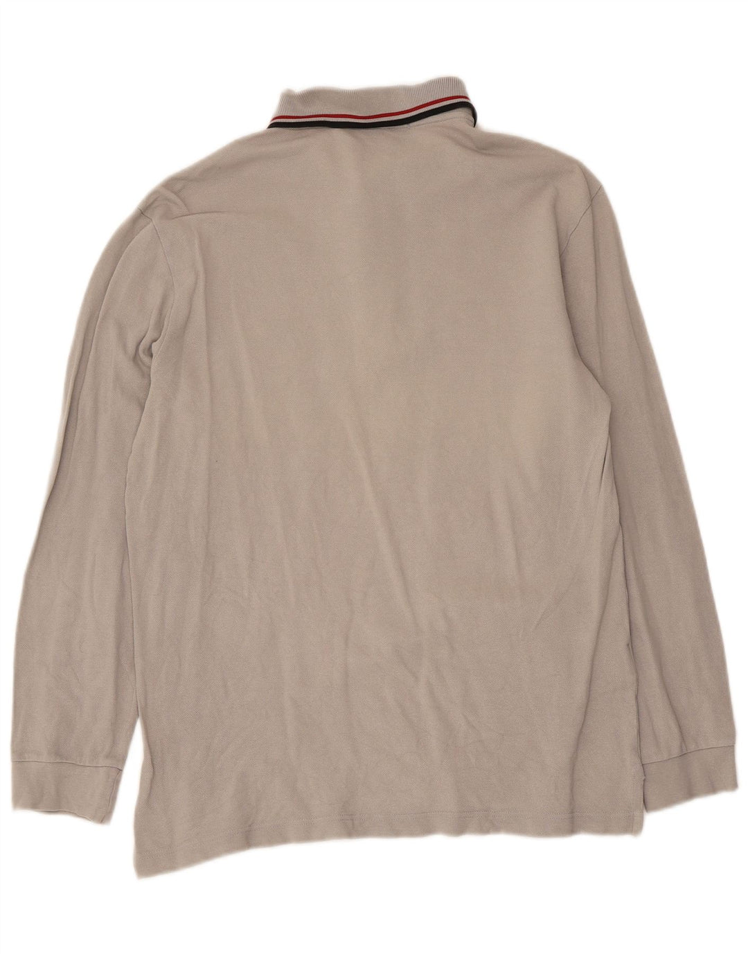 Męska koszulka polo z długim rękawem Fred Perry, średnioszara, bawełniana klasyczna