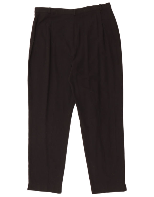 Marks & Spencer Damskie spodnie garniturowe z wysokim stanem UK 16, duże, W32 L28, czarne