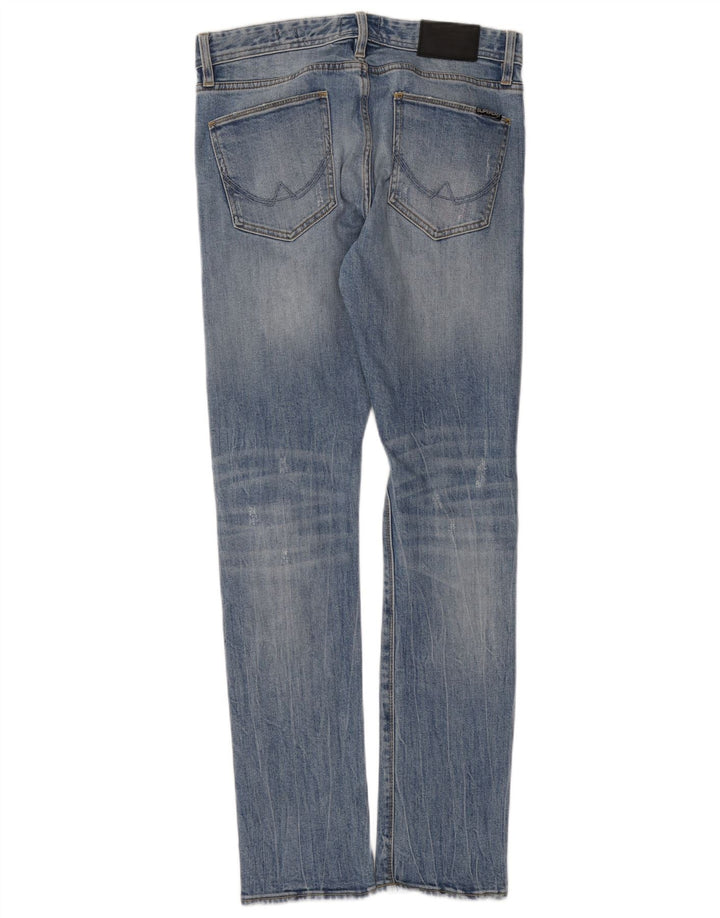 SUPERDRY Męskie jeansy slim w trudnej sytuacji W30 L32 Niebieskie bawełniane