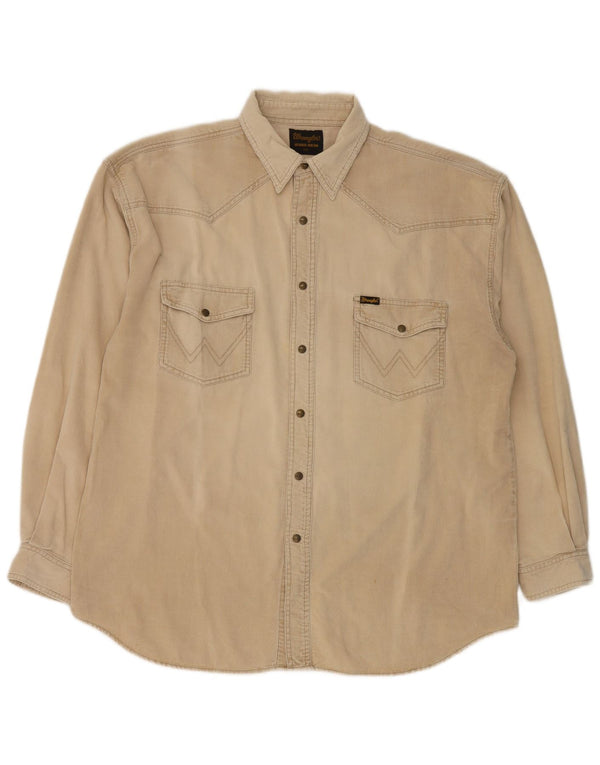 Koszula sztruksowa Wrangler 2XL, beżowa, bawełniana