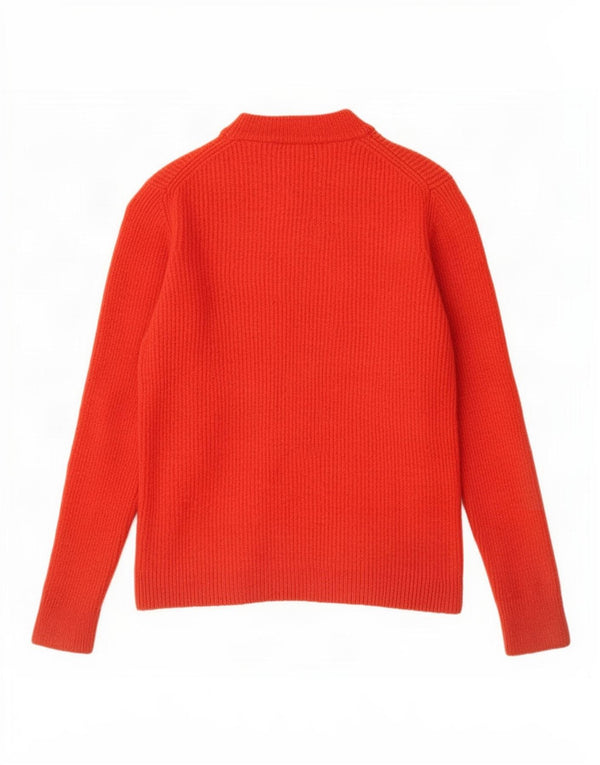 Crew Clothing Damski sweter z golfem UK 18 XL, czerwony z owczej wełny