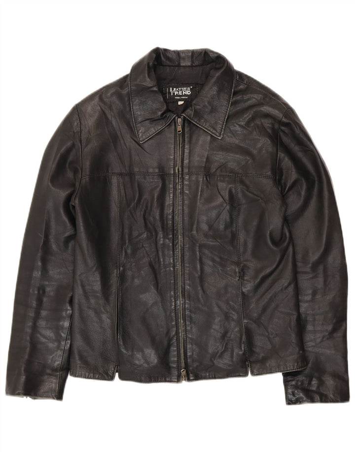 Kurtka skórzana damska VINTAGE IT 42 Średnia czarna skóra