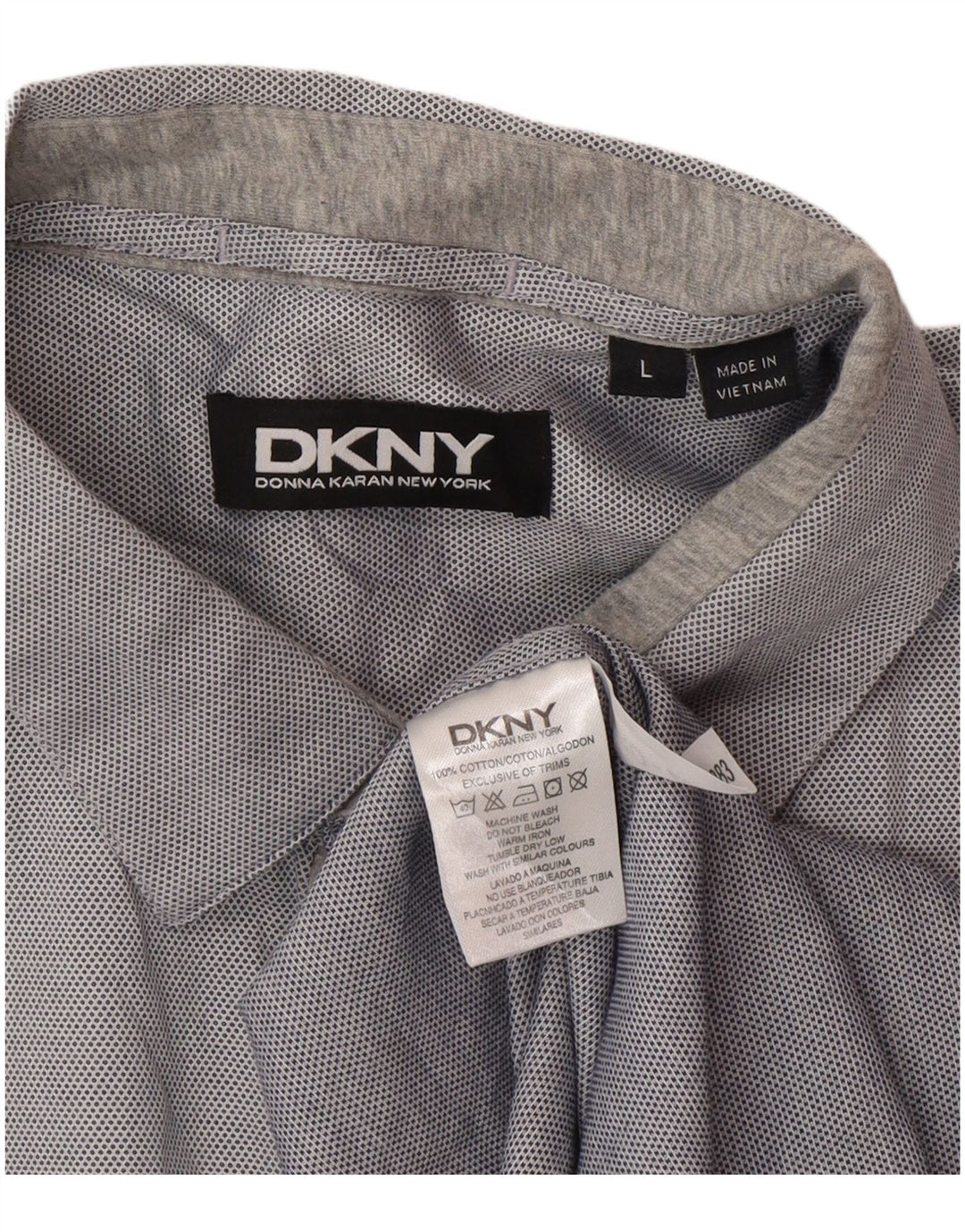 Koszula męska Dkny, duża, szara, bawełniana