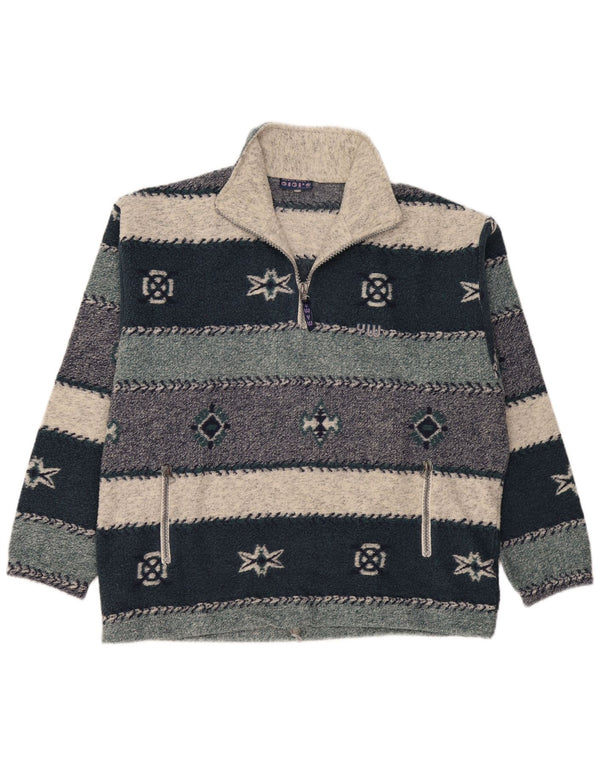 Męski sweter zapinany na zamek Gigi 2XL, wielokolorowy Fair Isle